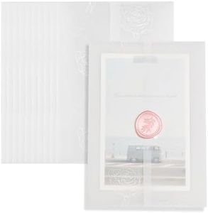 Pilloze 50 Pack Rose Vellum Jackets for 5x7 Invitations - Pre-Folded 115GSM Wedding Invitation Wraps for Wedding, Invitation Cards, Greeting Cards, Baby Shower, Birthday