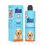 The Good Paws Tick Tick Boop | Flea & Tick Dog Shampoo | Dryness & Itch Relief | Made Safe I for Labrador, Golden Retriever, Shih Tzu I All Natural | Eucalyptus & Lemongrass Oil | 250 ml