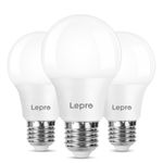 Lepro E27 Screw Bulbs 60W Equivalent, Warm White 2700K E27 LED Bulb, 8.5W 806lm Edison Screw ES LED Light Bulb, Energy Saving E27 Bulbs for Lamp, Non-dimmable, Pack of 3