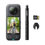 Insta360 X3 Get-Set Bundle - Waterproof 360 Action Camera with 1/2" 48MP Sensors, 5.7K 360 Active HDR Video, 72MP 360 Photo, 4K Single-Lens, 60fps Me Mode, Stabilization, 2.29" Touchscreen, AI Editing