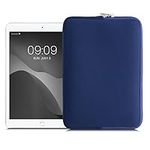 kwmobile Neoprene Pouch Compatible with 9,7"-11" Tablet - Universal Sleeve Case Cover with Zipper for Tablet - Dark Blue