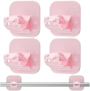 Adhesive Curtain Rods No Drilling Holder,No Drill Curtain Rod Brackets,Renter Friendly Curtain Hooks for Hanging Drapes,Over Blinds for Dorm Apartment Kitchen Bedroom Home Bathroom