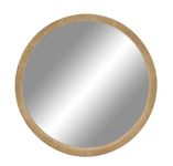 Deco 79 Wall Mirror, Brown, 32" D