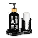 BYAWAY Glass Mouthwash Dispenser - 