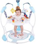 Furmubei Baby Activity Center, 3-in-1 Baby Jumper, Infant Activity Center with 360° Rotating Seat, Music, Lights, 3 Adjustable Heights, Infant Activity Jumper for 6+ Months JP2401