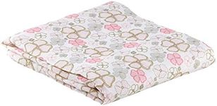 Stephan Baby Cotton + Viscose Swaddle Blanket, 45" x 45", Playful Posies