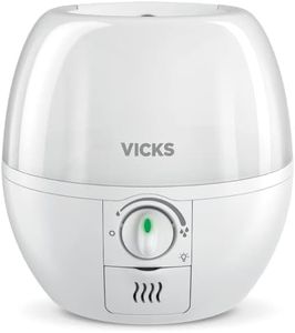 Vicks VUL500C 3-in-1 SleepyTime Ultrasonic Humidifier Diffuser Night-Light, Small Humidifier for Baby, Bedroom, Office Desk, with Variable Output Control, Scent Pad Slots, Auto Shut-Off, 2.3L/0.6Gal