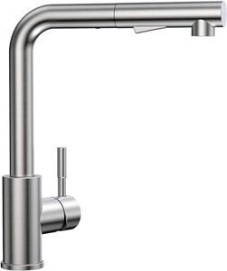 CECIPA Grifo Cocina Extraible, grifos cocina fregadero con Ducha de 2 Modos de Rociado, Grifo de Cocina Giratorio 360 ° con Burbujeador Desmontable, Caliente y Fria Agua, Acero Inoxidable Cepillado