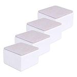 Ezprotekt 2" Lift Furniture Risers Carbon Steel Bed Risers, 3.15" Self-Adhesive Heavy Duty Furniture Raisers Adds 2" Height to Beds Sofas Cabinets Supports 20,000 lbs, Square White