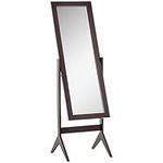 HOMCOM Freestanding Dressing Mirror Bedroom Tall Adjustable Angle 148x47cm Brown