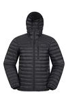 Mountain Warehouse Henry II Mens Down Padded Jacket - Water Resistant Coat, Insulated Winter Wear - Clothing for Outdoor, Travel Jet Black XS