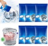 Washing Machine Cleaner, 2026 New Powerful Stain Remover for Washing Machine Tanks - Deep Clean Solution for HE Top Load and Front Load Washers, Descaler for Drum, Tub & All Internal Parts (6Pack)