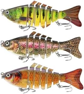 UOZAZE Bluegill swimbait, Fishing Lures Freshwater and Saltwater, Glide Bait for bass, Sunfish Lifelike Jointed swimbait for Bass Walleye, ‎Slow Sinking Bass Fishing Lure, Gifts for Men, Bass Fishing