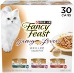 Fancy Feast Cat Food Adult Gravy Lovers Poultry & Beef Feast Variety, Wet Food - 30 Pack x 85g Can