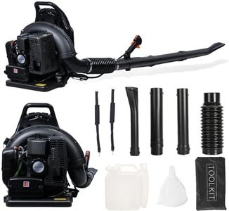 Gas Leaf Blower, 2-Stroke Engine 63CC 3HP Backpack Leaf Blower, High-Velocity 665 CFM, 205MPH, 1.7L Tank Backpack Blowers Gas Powered Snow Blower for Lawn Care (Black)