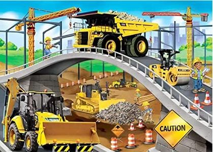 LELEMON Puzzles for Kids Ages 4-8,Construction Site 100 Piece Puzzles for Kids,Educational Kids Puzzles Jigsaw Puzzles in a Metal Box,Children 100 Piece Puzzle Games Puzzle Toys for Girls and Boys