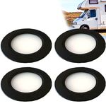 12V Interior LED Spot Lights Campervan Dimmable Recessed Mount Ceiling Light 3W Roof Downlight for T4 T5 Camper Caravan Boat Yacht Cabin Sailboat Under Cabinet Kitchen Bathroom Black 3000K Warm White