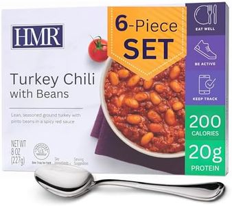 HMR Turkey Chili with Beans Entrée | Pre-packaged Lunch or Dinner to Support Weight Loss | Ready to Eat | 20g of Protein | Low Calorie Food | 8oz Serving per Meal | Pack of 6