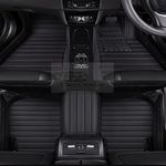 9D Car Foot Mat for Jeep Compass | Luxurious Premium Leatherette & Elegant Look | 100% Waterproof and Dust Proof | Custom Fitted Car Floor Tray Mat (Black)