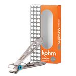 KOHM Nail Clippers for Thick Nails - Heavy Duty, Wide Mouth Professional Fingernail and Toenail Nippers for Podiatrists, Men, Women or Seniors - CP-120