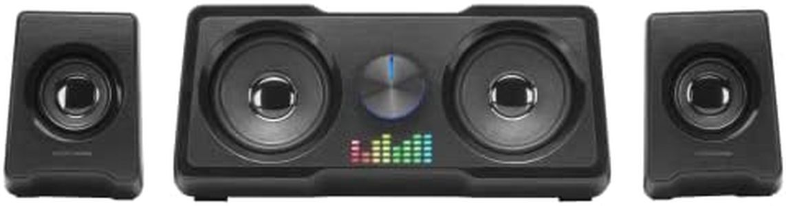 Mars Gaming MS22, Compact Gaming Speaker 2.2, RGB Flow, Subwoofer + 4 Active Speakers, DSP Sound 35 W, Black