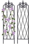 SCENDOR Garden Trellis for Climbing Plants 59inch x15inch Rustproof Metal Vine Trellises for Outdoor Climbing Plants Support Structures A (150cm) 2Pack