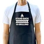 Stand Back Grandpa is Grilling Apro