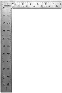 Johnson Level & Tool CS10 Professional Easy-Read Steel Carpenter Square, Original Version, Original Version, Pack of 1