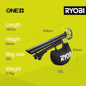 RYOBI 18V Cordless Leaf Blower & Vacuum – Lightweight Garden Tool