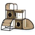 Prevue Pet Products Catville Townhome Cat House, Leopard Print