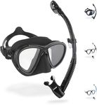 Cressi Quantum + Itaca Ultra Dry Combo - Snorkelling Combo Set, Black/Black, One Size, Unisex Adult