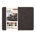 ONine Leather Repair Patch，Self-Adhesive Couch Patch，Multicolor Available Scratch Leather 8X11 Inch Peel and Stick for Sofas, Car Seats Hand Bags Jackets(New Dark Brown)