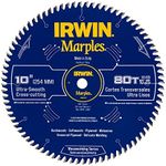 IRWIN Marples 10-Inch Circular Saw Blade, Hi-Alternate Tooth Bevel, 80-Tooth (1807370)