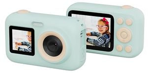 SJCAM FunCam+ Dual Screen Action Camera | 1080P Ultra HD | 2.4″ Large Display Camera, Video Recording, Photo Shooting, Timelapse Video for Children & Adult Kids Camera | Green