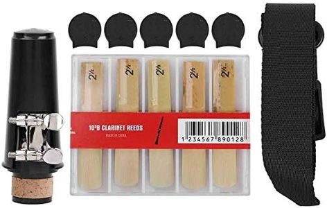 Clarinet Accessories Set, Clarinet Accessories Set Mouthpiece & Neck Strap & Clarinet Reed & Thumb Pad for Clarinet Musicinstrument