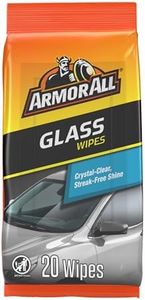 Car Glass Wipes by Armor All, Auto Glass Cleaner Wipes for Dirt and Dust, 20 Count