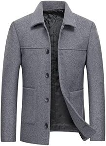 YOUTHUP Abrigos para Hombre Sobretodo de Invierno de Lana Slim Fit Chaqueta Trenca Abrigo