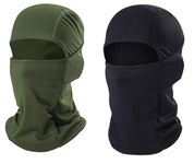Caiuse Helmet Mask Balaclava Face Cover Mask for Men and Women Uv Protecter Face Bandana -Skiing, Snowboarding, Motorcycle, UV Protection (Black/Olive)