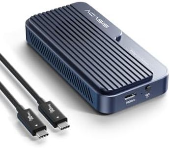ACASIS 80Gbps M.2 NVMe SSD Enclosure, with Cooling Fan, Compatible with Thunderbolt5/USB4 V2.0, Back Compatible with Thunderbolt4/3/USB4 V1.0, USB3.2/3.1/3.0, Support SSD B+M M-Key (TB501 Pro)