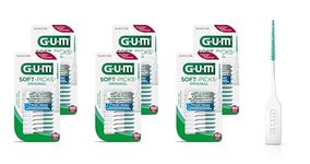 GUM Soft-Picks® Original Dental Picks, Between Teeth Cleaning, On-The-Go Travel Case, 900 Picks (150 Picks X 6 Packs)