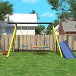 ModernLuxe Kids Swing Set with Meta