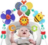 FBesteam Baby Stroller Arch Toy: Infant Crib Bassinet Toys Adjustable Hanging Activity Arch with Play Accessories, Sensory Travel Car Seat Toys for Toddler Boy Girl 0-6 6-12 12-18 Months (Butterfly)