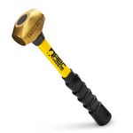 ABC Hammers ABC2BFB Brass Hammer with 12" Fiberglass Handle, 2-Pound