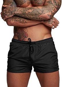 Donason Costume da Bagno Uomo, Pantaloncini Sportivi da Uomo Asciugatura Rapida Pantaloni Corti da Corsa Calzoncini da Surf sulla Spiaggia con Fodera in Mesh e Tasche