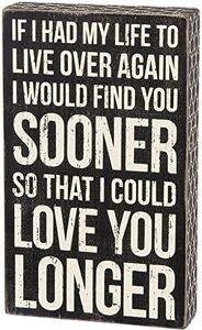 des éléments par Kathy de Sorte Que I Could Love You Longer Box Sign