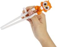 Edison Friends Training Chopsticks, Learning, Beginner, Brain Training, Practice, Korean Food, Japanese Sushi, 1 Step to Learn Chopstick, Right Handed - Made in Korea (Owl)