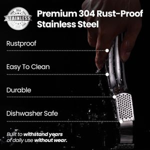 Stainless Steel Garlic Press – Heavy Duty Kitchen Tool