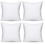 Luxury 18" x 18" (45cm x 45cm) Quality Hollowfibre Cushions Pads Inners Fillers- Pack of 4 - MADE IN UK with added Bounceback Support Machine Washable Cushion Pad