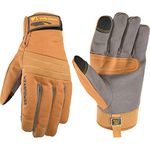 Wells Lamont Men's Wearpower Synthetic Hybrid Duck Canvas Work Gloves, Large (7743L) , Brown