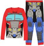 INTIMO Transformers Boys' Optimus Prime Bumblebee Characters Logo Sleep Pajama Set (10) Multicolored